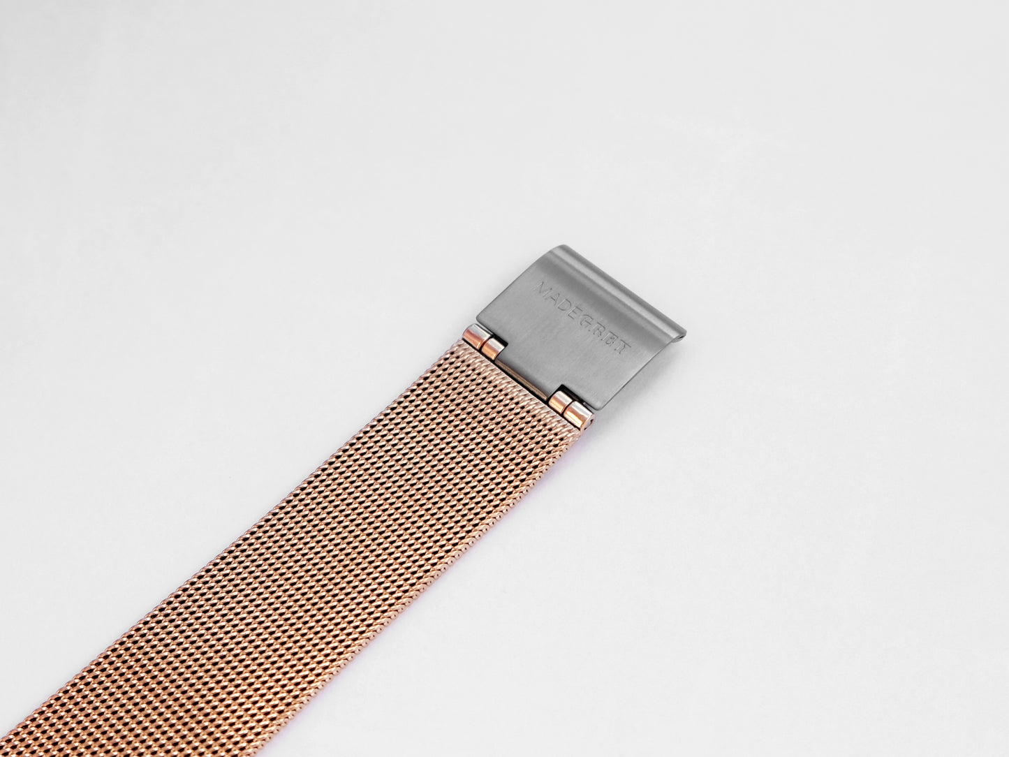 MG002 錶帶 | 灰扣 x 玫瑰金鋼帶