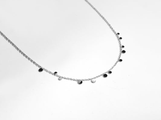 Mini Disc Necklace | Grey