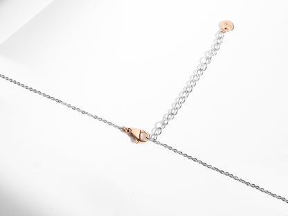 Mini Disc Necklace |  Rose Gold