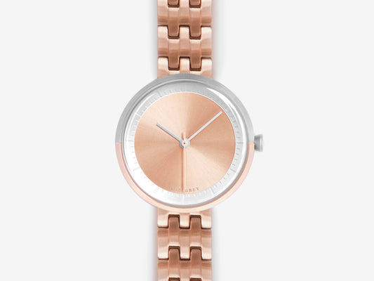 ROSE GOLD x SILVER MG003 MINI LINK WATCH