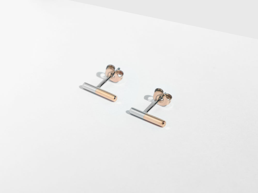 Two Toned Bar Studs main image 0