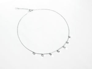 7-Stone Necklace | Silver