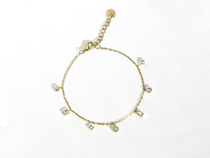 7-Stone Bracelet | Gold
