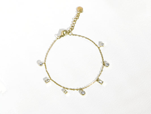 7-Stone Bracelet | Gold