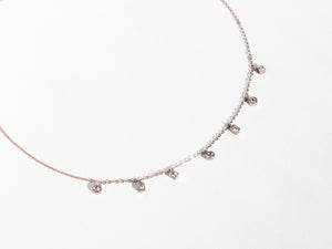 7-Stone Necklace | Rose gold