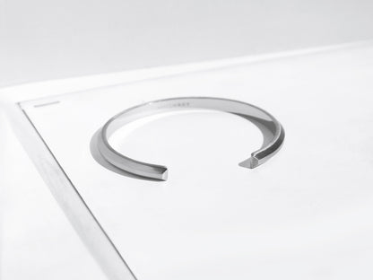 Bevel Cuff Bracelet | Silver