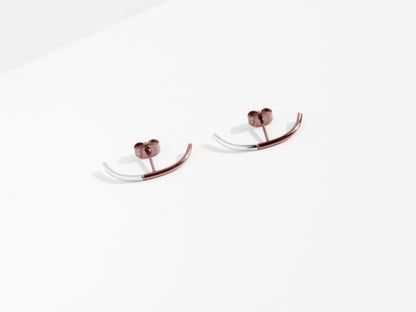 2-Tone Cuff Earrings | Bronze