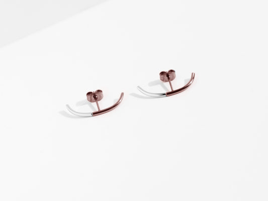 2-Tone Cuff Earrings | Bronze