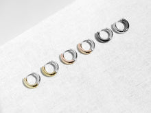 Load image into Gallery viewer, 2-Tone Huggie Earrings | Rose Gold
