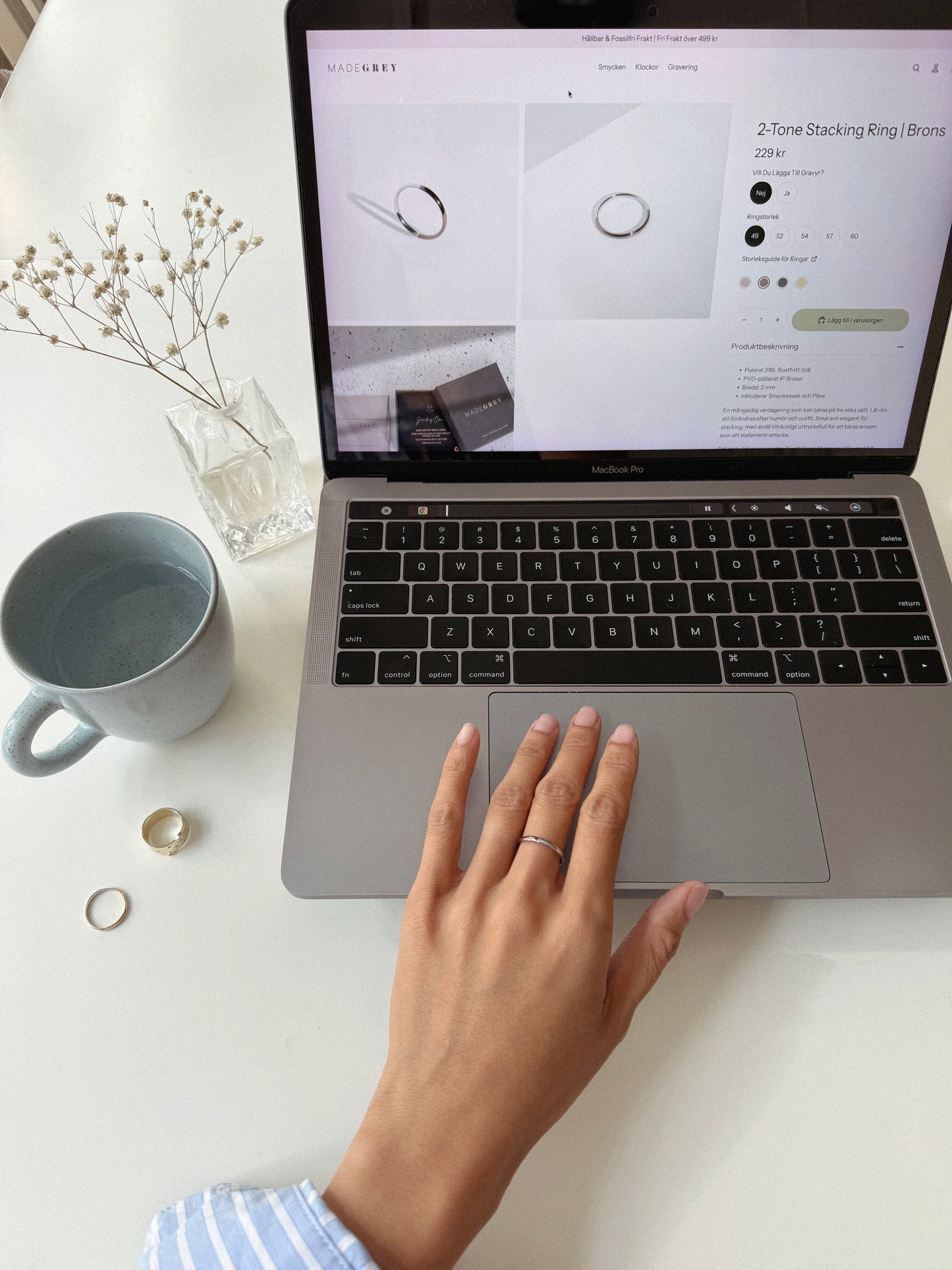 2-Tone 疊戴戒指 | 古銅啡