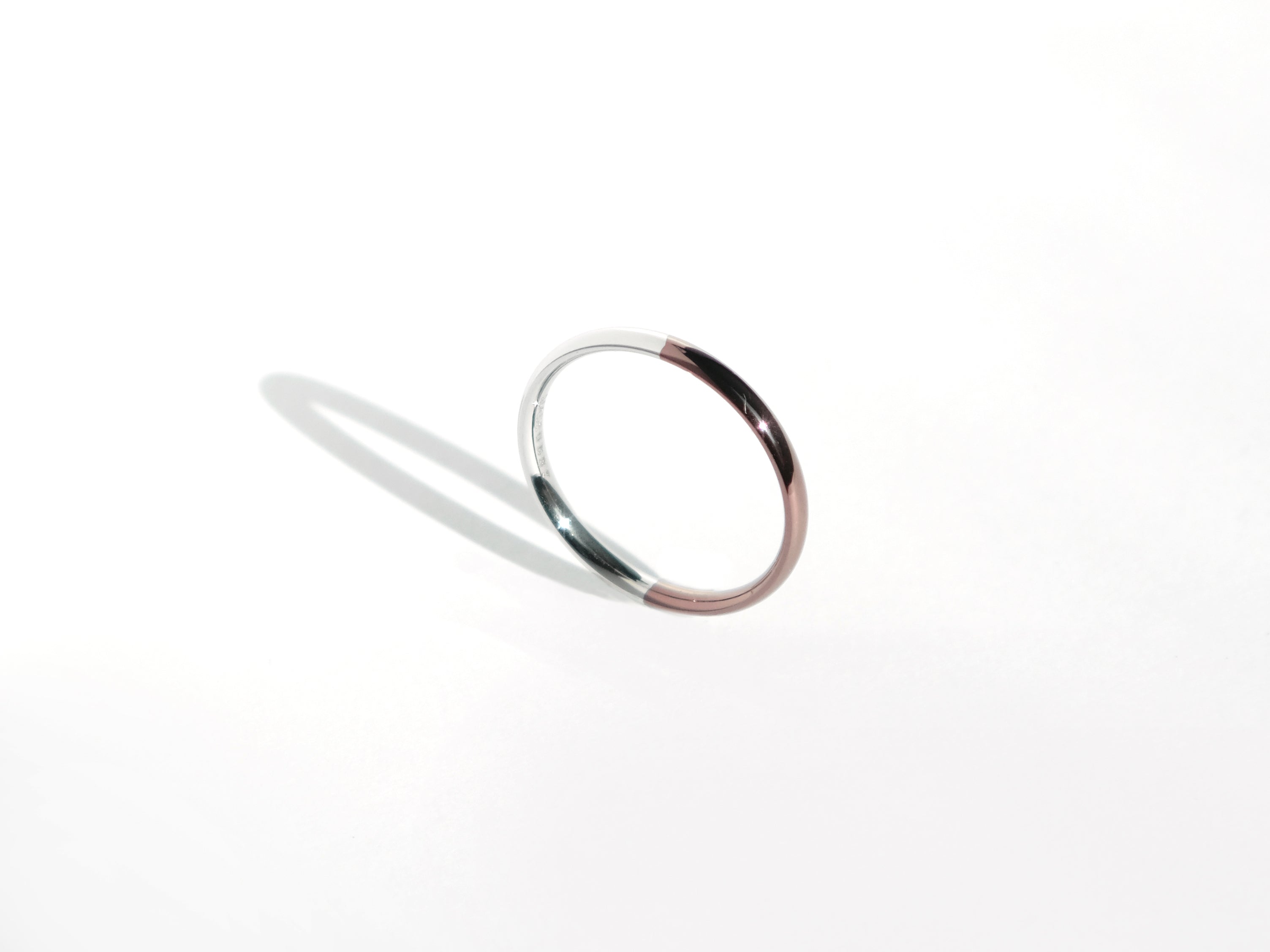set of 5 stack rings, solid bronze ring, geometric... 2-Tone Stacking Ring | Bronze | Engravable – MADEGREY