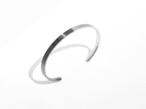 2-Tone Minimal Cuff Bracelet | Grey