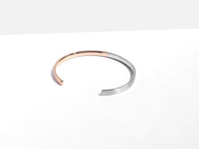 Load image into Gallery viewer, 2-Tone Minimal Cuff Bracelet | Rose Gold
