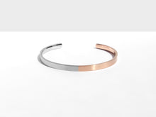 Load image into Gallery viewer, 2-Tone Minimal Cuff Bracelet | Rose Gold
