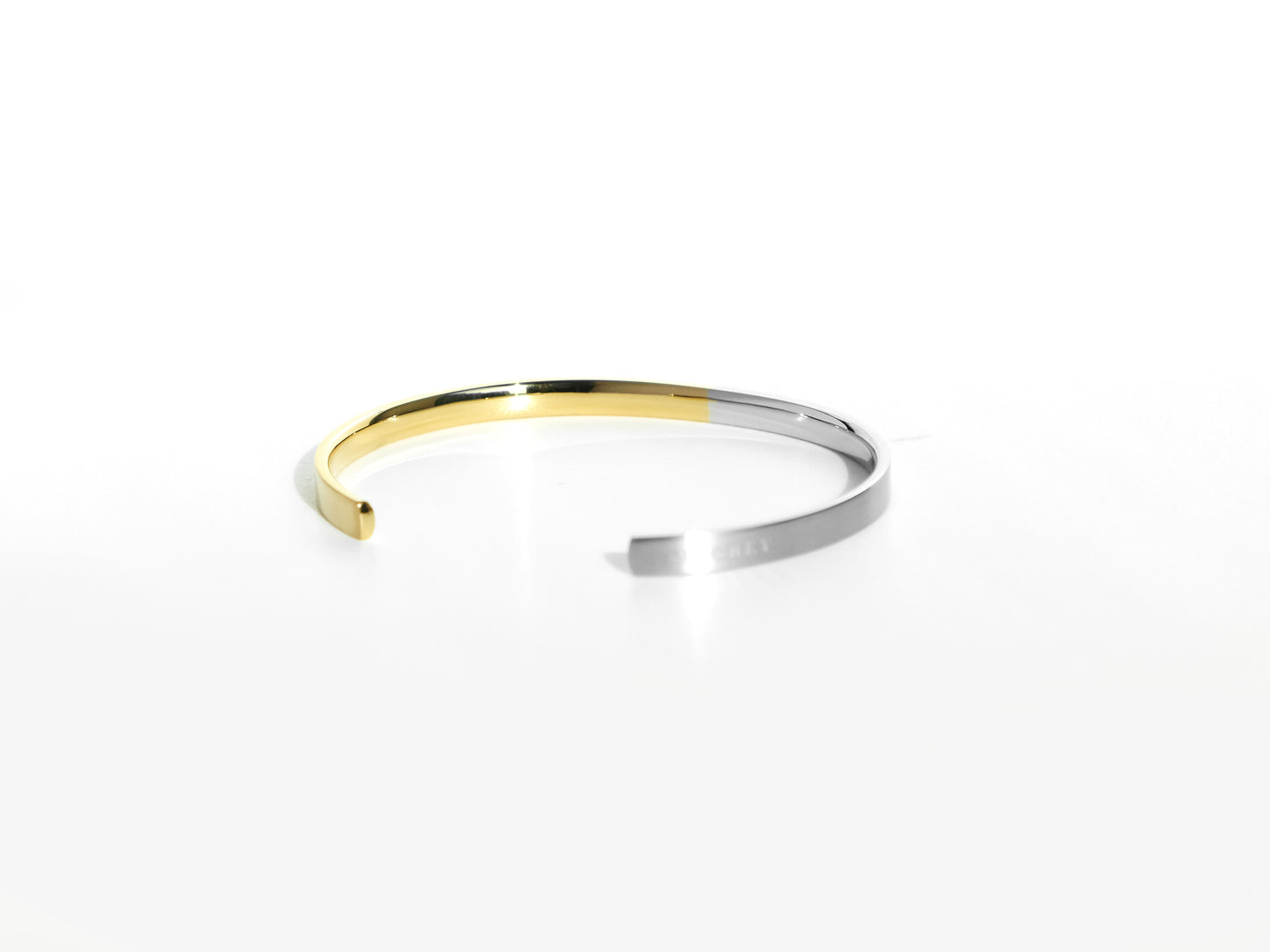 2-Tone Minimal Cuff Bracelet | Gold