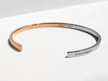 Load image into Gallery viewer, OUTLET | Two-Tone Minimal Cuff Bracelet | Polished Rose Gold
