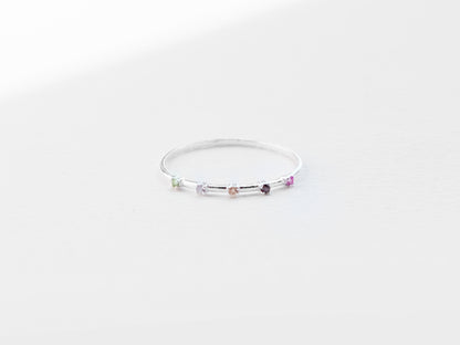 Mini 5-Stone Ring | Rainbow