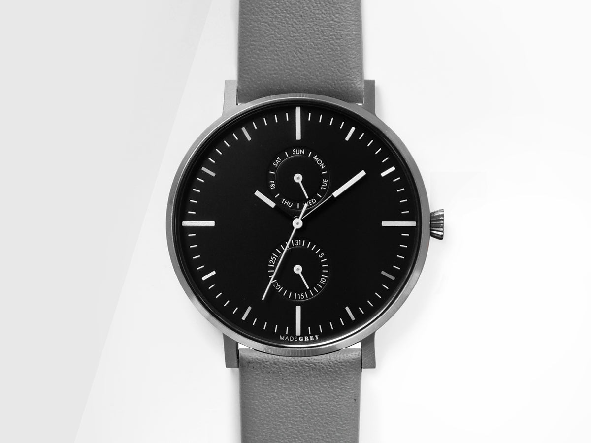 灰階色 MG002 手錶 | 鋼帶+皮帶套裝