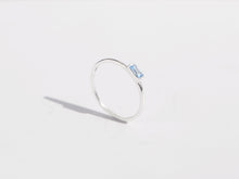 Load image into Gallery viewer, Baguette Stone Ring | Aquamarine Blue
