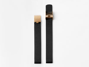 MG003 Mini Steel Mesh Watch Strap | Black x Rose Gold