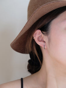 2-Tone Cuff Earrings | Grey