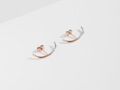 2-Tone Cuff Earrings | Rose Gold