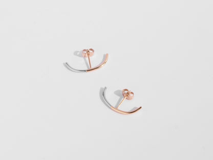 2-Tone Cuff Earrings | Rose Gold