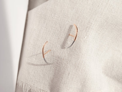 2-Tone Cuff Earrings | Rose Gold