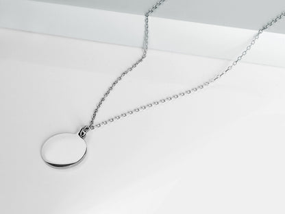 Disc Necklace |  Silver