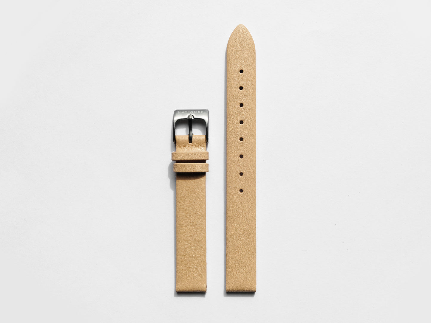MG003 Mini Leather Watch Strap | Camel x Grey