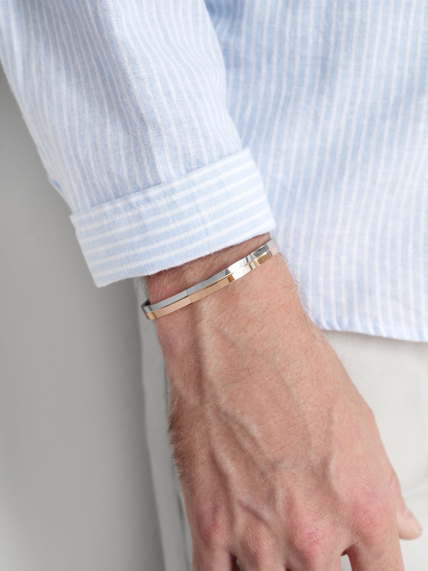 Linear Cuff Bracelet | Rose Gold