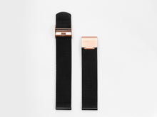 Load image into Gallery viewer, MG003 Max+ Mesh Watch Strap | Black x Rose Gold
