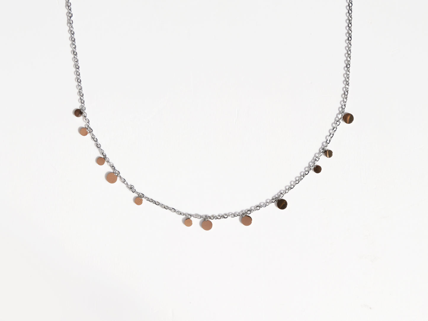Mini Disc Necklace | Bronze