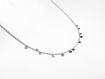 Mini Disc Necklace | Grey