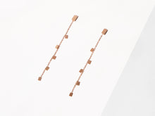 Load image into Gallery viewer, Mini Rectangle Earrings | Rose Gold
