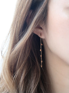Mini Rectangle Earrings | Rose Gold