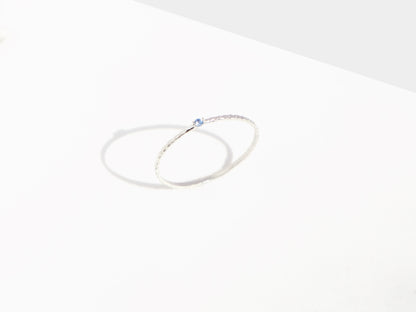 Mini Stone Ring | Aquamarine Blue