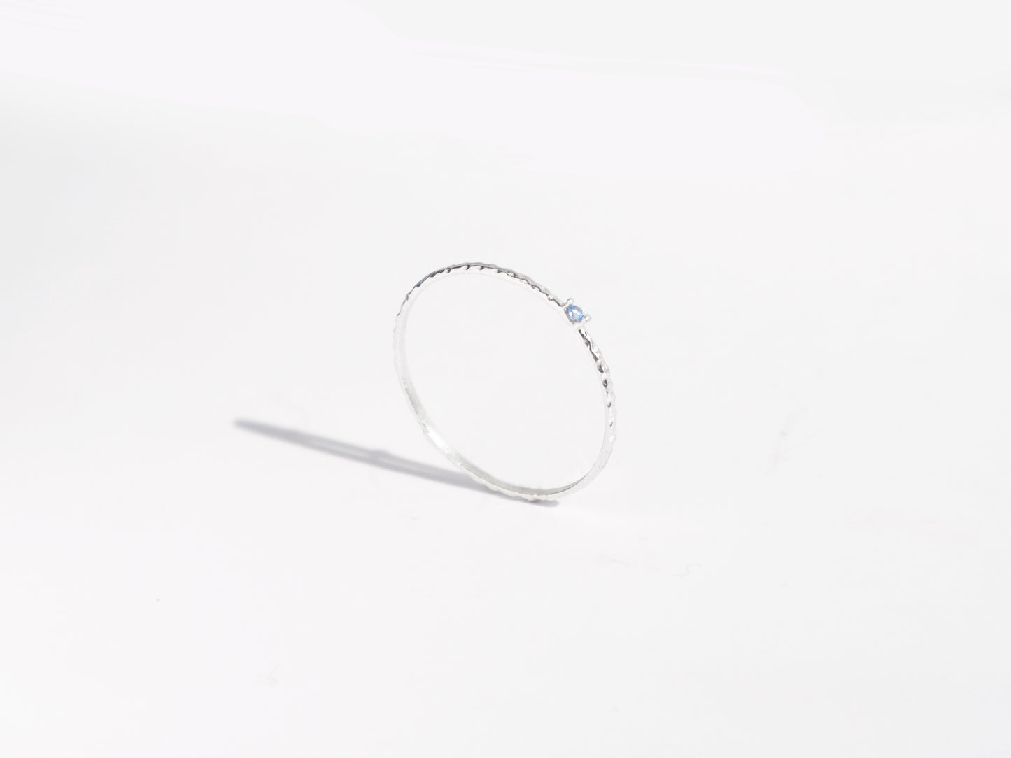 Mini 鋯石戒指 | 淺海藍