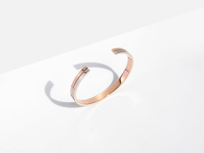 Linear Cuff Bracelet | Rose Gold