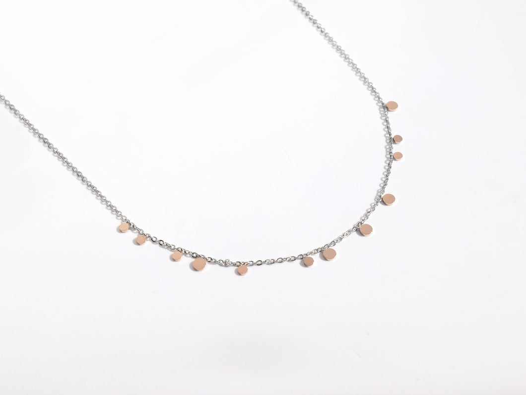 Mini Disc Necklace |  Rose Gold